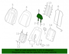 Rear right headrest, 2nd row, Audi Q3 83A 19-25, black leather, white stitching