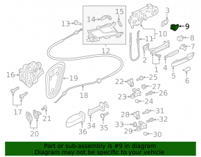 Front right door handle plug Audi A4 B9 17-25