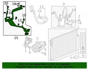 Air Conditioner Tube Heater Condenser Buick Encore 13-15