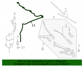 Mercedes A-class V177 windshield washer nozzle chain 19-22
