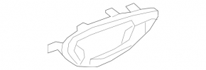 Mercedes C-class W205 15-21 inner front left door handle, dark gray