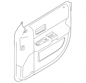 Door trim card front right Ford Flex 09-12 pre-rest, black with beige insert rubber, armrest rubber, worn, needs cleaning