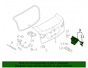 Ford Fiesta 11-19 4d Trunk Lid Lock