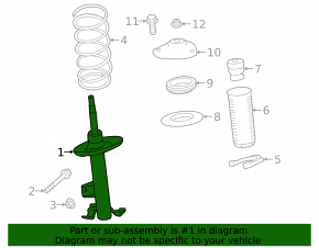 Shock absorber front left Infiniti QX50 19-