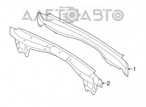 Lincoln MKC 15-16 Rear Panel 2 Pieces Red