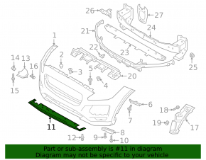 Jaguar E-Pace 18-20 front bumper lip