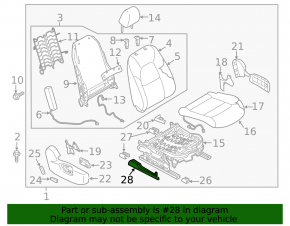 Mazda CX-5 passenger seat runner trim 19-23