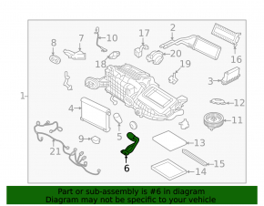Air conditioning pipe to evaporator Jaguar F-Pace X761 17-