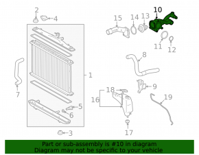 Engine Flange Cooling System Toyota Sienna 11-16 3.5