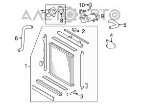 Upper cooling hose Toyota Sequoia 08-16
