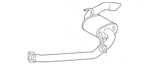 Lexus NX300h 15-21 rear muffler with barrel