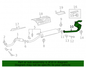 Lexus NX300h 15-21 rear muffler with barrel