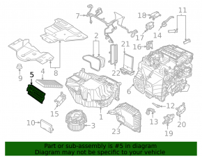 Cabin filter cover for Volkswagen ID.4 21-26 heater