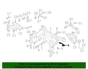 Rear subframe trim right BMW X5 F15 14-18
