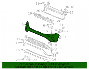 Bare front bumper for VW Atlas 21-23