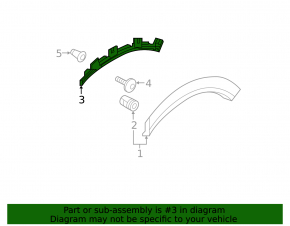 Rear right fender arch lining bracket for Audi E-Tron 19-23