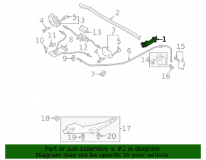 Left hood-wing seal for Audi Q8 19-25 rear