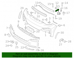Fang lower reinforcement front bumper right BMW i3 14-20