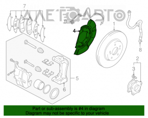 Front left brake disc cover for Suzuki Kizashi 10-15