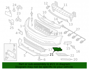 Bracket fog light left VW Jetta 15-18 USA SIGNEDA