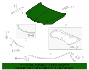 Acura RDX 13-18 bare hood