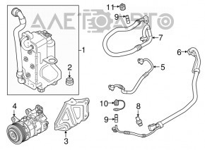 Air conditioning system cooler with dehydrator BMW X3 G01 18-21