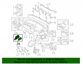 Subaru b9 Tribeca left side console tunnel trim