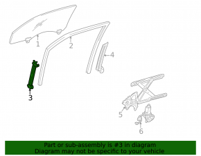 Front left door glass guide for Lexus GS300 GS350 GS430 GS450h 06-11 front