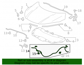 Honda HR-V 16-22 hood release cable latch broken