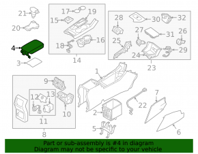 Kia Sportage 20-22 armrest, gray leather
