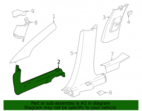 Door sill inner front left Chevrolet Equinox EV 24-26 black