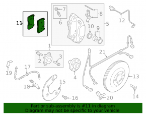 Front brake pads 4pcs set Audi Q5 8R 09-17 4 pistons
