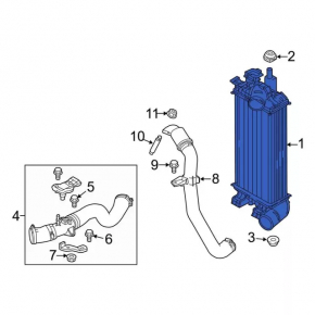 Intercooler Ford Focus mk3 15-18 1.0T rest