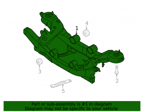 Lincoln MKC 15-19 AWD Rear Subframe, Rusty