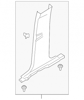 Lincoln MKC 15-17 lower right center pillar trim beige