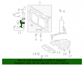 Hood lock plate Mazda6 09-13