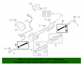 Left steering rod for Land Rover Range Rover Velar 18-26