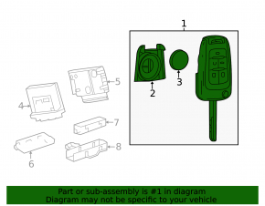 Chevrolet Malibu 13-16 keyless key