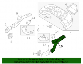 Air duct to air filter housing left BMW 5 G30 18-19 4.4T