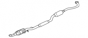 Exhaust line middle part without catalytic converter Mitsubishi Outlander 14-18 FWD rusty