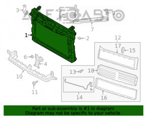 TV panel radiator VW Jetta 19-24