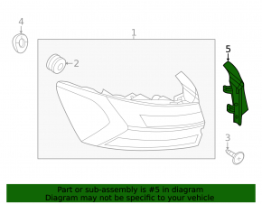 Outer wing light trim left VW Jetta 19-