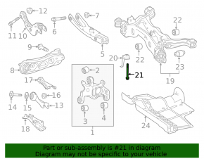 Rear subframe mounting bolt 4pcs Mercedes CLA 14-19 135mm
