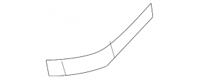 Cadillac ATS 13-right wiper grille seal