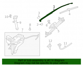 Left wiper arm Nissan Pathfinder 13-20