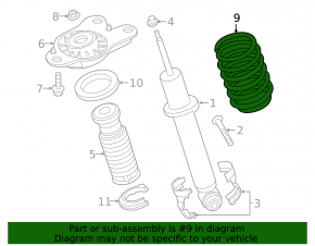 Rear left spring BMW i3 14-18