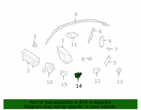 Front left airbag sensor for Mercedes W164 ML