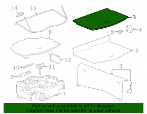 Trunk floor Chevrolet Bolt EV 22-23 black