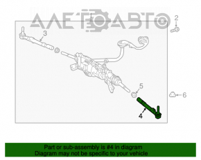Steering rod with tip left Lexus LS500 18-20