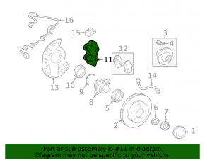 Front left caliper Lexus GX470 03-09 4 pistons